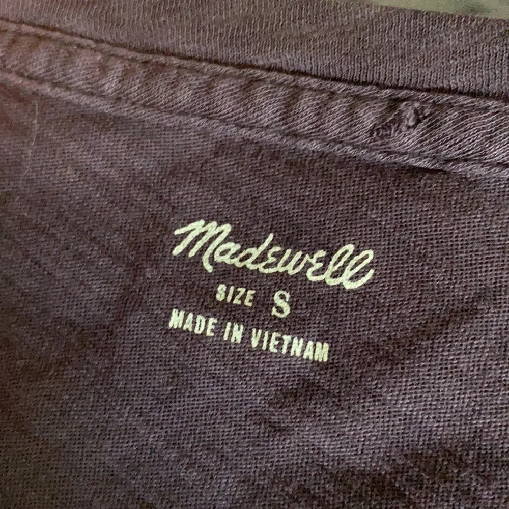 Madewell : Small Cotton Plum V Neck - Picture 6 of 7